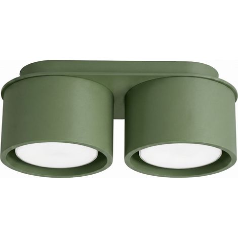 Plafones MODO verde oliva aluminio 2xGx53 21cm Sollux (1/2)