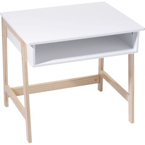 Atmosphera – Bureau enfant en bois MDF et pin – Dimensions L. 58 x l. 46 x H. 52 cm – Poids 6,87 kg – Design doux et esthétique
