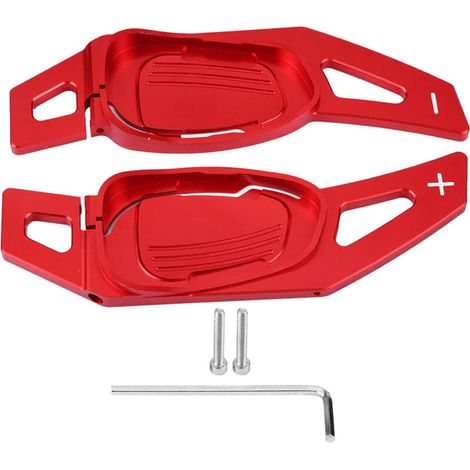Palette de Changement de Volant Décoration en Alliage d'aluminium Trousse de Rallonge pour S5 S6 SQ5 RS3 RS6 RS7(Convient uniquement à la conduite à gauche)(Rouge)