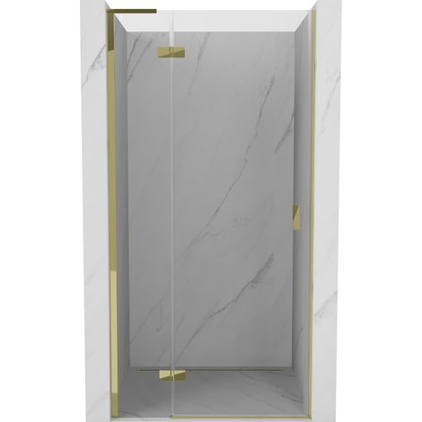 Mexen Mist-H L Duschkabinentür schwenkbar links 95 cm, transparent, gold - 8A5L-095-000-50-00-L