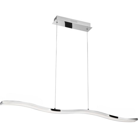 Merano Chibougamau Bar Suspension Plafonnier Chrome Aluminium LED 42W 2750Lm 3000K