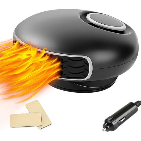 Noir,Chauffage de Voiture 12 V Chauffage de Voiture Portable à Brancher sur l'allume-Cigare 150 W Chauffage Rapide Appareil de dégivrage et de désembuage du Pare-Brise pour Toutes Les Voitures (1/5)