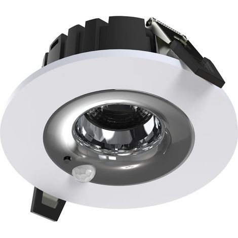 Downlight à LED à Détecteur de Mouvement PIR, 18W, Spot Encastré pour Plafond pour Trous de Φ95mm, Allumage/Extinction Automatique, Activé par le Mouvement, Blanc Neutre 4000K, Lot de 1 (1/5)