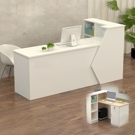 Empfangstheke mit Stauraum, 100-300 cm, für Büro, Praxis, Salon (1/5)