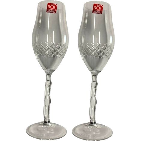 Rcr set 2 calici flûte Net cristallo 24% 29 c
