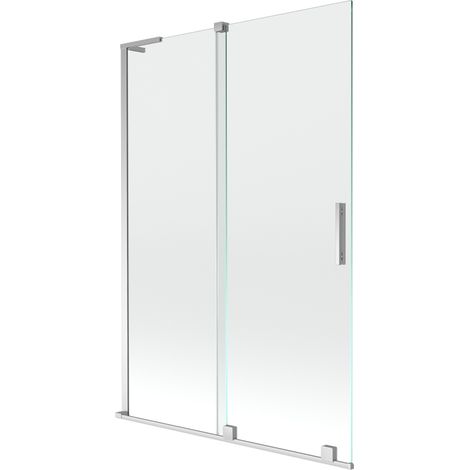 Paroi de baignoire coulissante à 2 volets Mexen Velar L 120 x 150 cm, transparente, chromée - 896-120-003-01-01 (1/2)