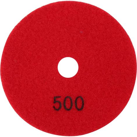 Ortviai Disque de polissage diamanté 10 cm pour marbre et granit, grain 500, usage humide (1/5)