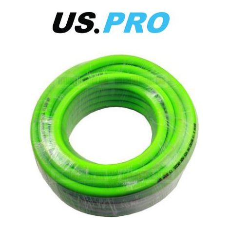 US PRO 8MM x 15M 50ft Air Line Rubber Hose Air Hose Compressor 1/4 BSP 8175 (1/4)