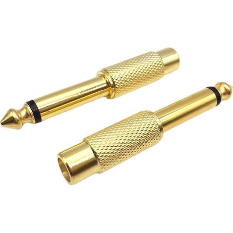 Factory direct sales of gold-plated 6.5 to RCA female connector audio adapters for mixing consoles, 6.35 to AV and 6.5 to AV adapters. (1/3)