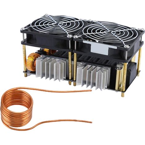 Module chauffage induction 1800W 40A 12-48V DC ZVS faible tension avec bobine chauffante pour trempe métal et fusion or argent cuivre (1/5)