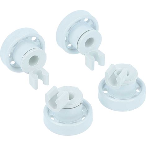 vhbw 4x Rueda para cesta inferior compatible con Viking lavavajillas - Diámetro 14 mm