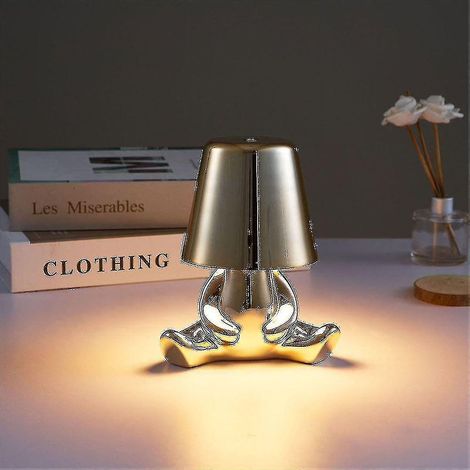 Lampe de chevet tactile, lampe de bureau Thinker dorée, sans fil, rechargeable, portable, décorative, avec chargement USB - YUHAO (1/5)