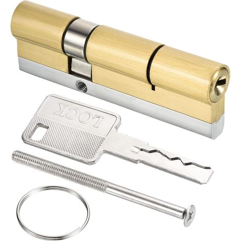 32.5/62.5 (95mm Globale) Européen Double Serrure Cylindre, Porte Cylindre Serrure avec 8 Clés pour Bois Portes, Aluminium Portes