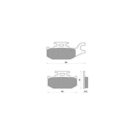 PASTILLAS DE FRENO BRENTA KH307 (TRASERA YFM 400/450) METAL SINTERIZADO (DORADO) (FT 4108)