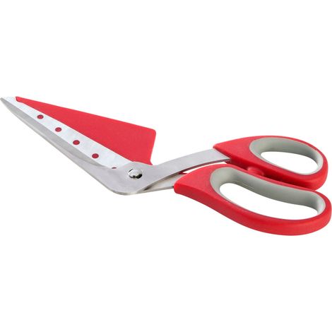 Allgrill Pizzaschere 27 cm Pizzaschneider Edelstahl/Kunststoff rot/grau