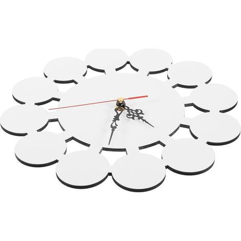 Horloge Murale Ronde en MDF à Sublimation Thermique sans Pile Design Vintage Minimaliste Horloge DIY Créative pour Décoration Salon et Chambre Silencieuse et Personnalisable (1/5)