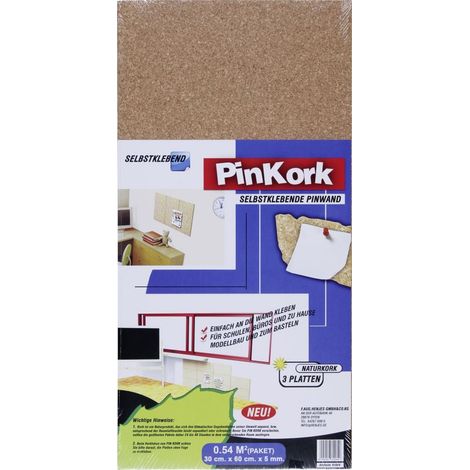 Vigo Pinkorkplatten selbstklebend, 60 x 30 cm, 3 Stück Magnettafel & Pinnwand