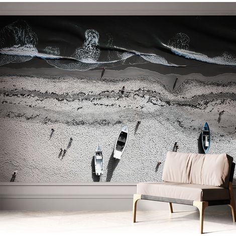 Fototapete Selbstklebend - Wanddekoration - Wandfolie - 3D Tapete Wand - Wohnungsdeko Strandruhe 312x219 cm (1/5)
