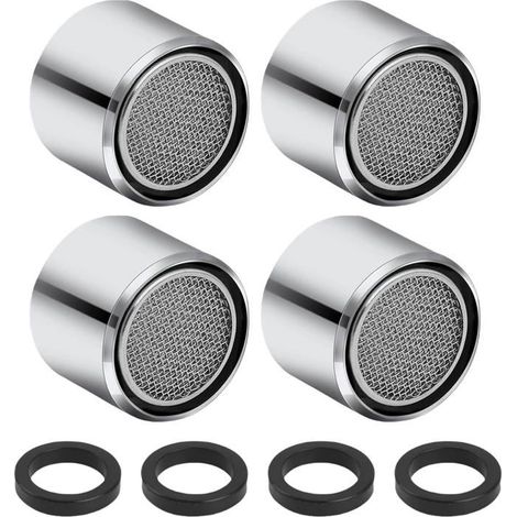 Lot de 4 aérateurs de robinet à filetage interne, filtres économiseurs d'eau pour cuisine et salle de bain (1/5)