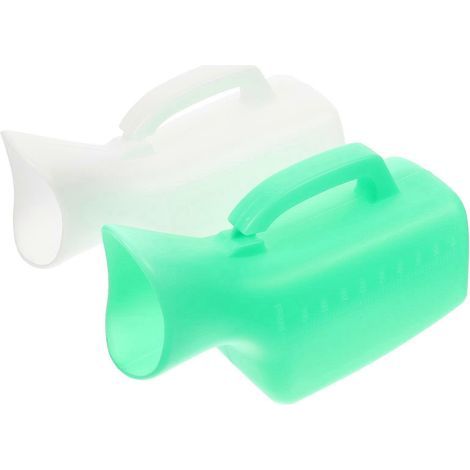 Set mit 2 Urinflaschen für Frauen, Urinal mit großem Fassungsvermögen, Urinbehälter für das Krankenhausbett – 23 x 14 x 6 cm (1/4)