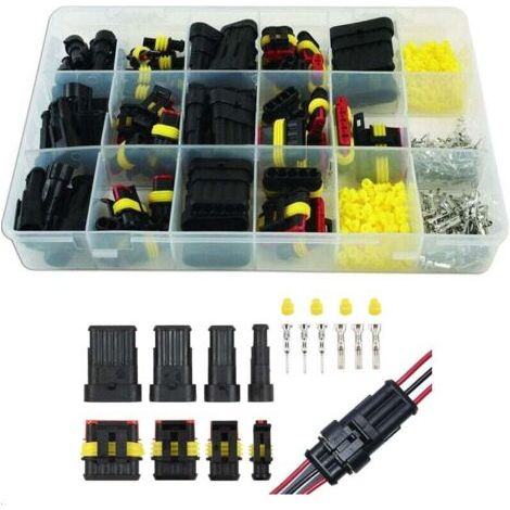 BOÎTE DE 424 CONNECTEURS ÉLECTRIQUES ÉTANCHES ASSORTIS (1/4)