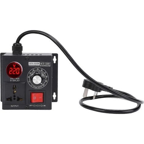 Régulateur de tension électronique 5000 W à thyristor avec affichage numérique LED et variateur de vitesse à variation continue