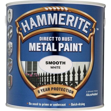 Pintura hammerite smooth finish antióxido 750ml rápida (1/2)