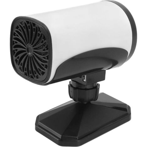 Chauffage de voiture 150 W, 2 modes (chauffage et refroidissement), rotation à 360°, dégivreur et désembueur portable, 12 V, blanc (1/5)