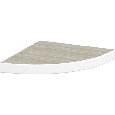 Maison Exclusive - Eck-Schweberegal Eichen-Optik und Weiß 35x35x3