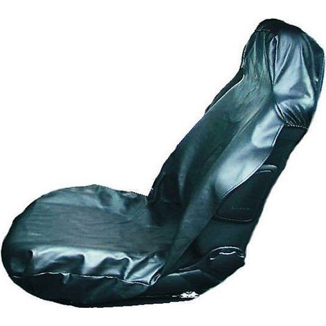 Housse siège voiture en cuir synthétique avec coussin gonflable latéral