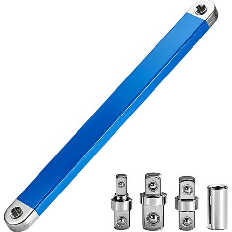 Versetzter Verlängerungsschlüsselsatz, versetzter Schlüssel für beengte Motorräume mit 1/4", 3/8" und 1/2" Adaptern, max. 72 Nm, für Auto-, Lkw- und Motorradreparaturen (1/5)
