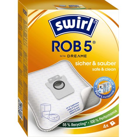 Swirl ROB 5 EcoPor Staubsaugerbeutel 4 Staubbeutel Staubsaugerbeutel (1/3)