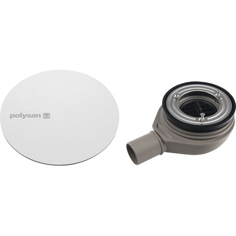 Siphon pour receveur de douche MIRAI, dia. 90 mm, DN40, couvercle blanc (1/3)