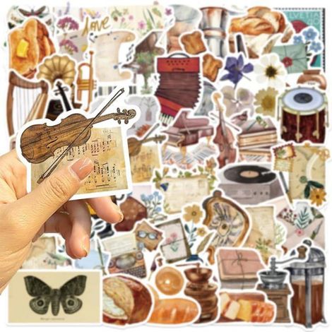 Lot de 50 autocollants autocollant stickers sticker scrapbooking aesthetic ordinateur portable Téléphone Times Love (1/5)