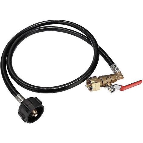 Tuyau adaptateur de remplissage de propane amélioré 2025 pour réservoirs de 0,5 kg, tuyau de remplissage de propane d'extension avec vannes de contrôle pour réservoirs de propane. (1/5)
