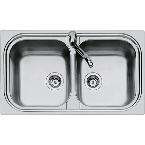 Foster - Lavello Cucina In Acciaio Inox Ad Incasso S1000 86 Cm 2 Vasche