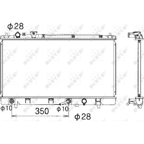 Radiateur, refroidissement du moteur NRF 53340 MAZDA FP8515200A FP8615200