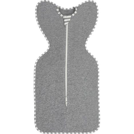 Babyschlafsack, atmungsaktive 100% Baumwolle, Anti-Schreck-Schlafsack, geeignet für Babys, komfortabler Schlaf, Neugeborene, Grau, Größe M, 1 Stück (1/4)