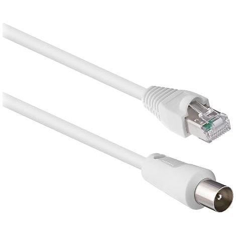 RJ45 Cable: Coaxial M/M Metres - White (1/5)