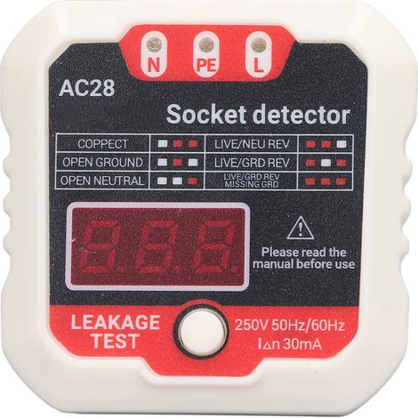 Prise testeur électrique US 110V affichage LCD numérique détecteur de phase polarité fil de terre détection de fuite