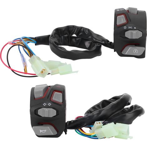 22 mm wasserdichter Universal-Motorradlenkerschalter für Blinker und Bremslichter (1/5)