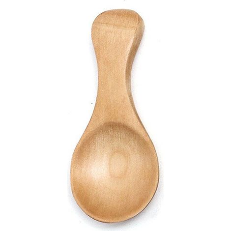 Cuillère à lait en poudre pour enfants, petite cuillère à dessert en bois massif, cuillère à thé en forme de lotus, cadeau en bois. (1/5)