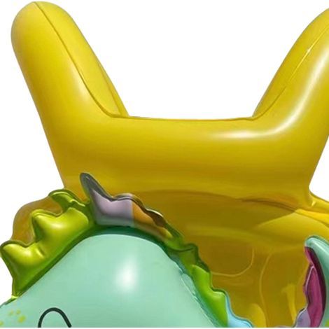 Bouée gonflable pour piscine, amusante, mignonne et sûre pour les enfants, idéale pour les fêtes aquatiques estivales et les activités nautiques en extérieur. Petit dinosaure jaune, taille L (5-8 ans) (1/5)