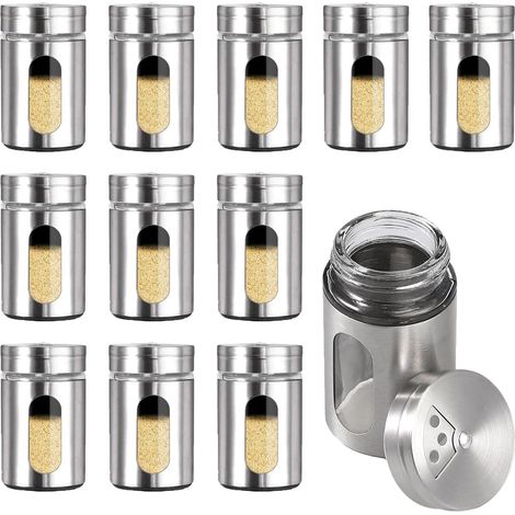 12er-Pack Gewürzgläser-Aufbewahrungsbehälter-Set aus Edelstahl (1/5)