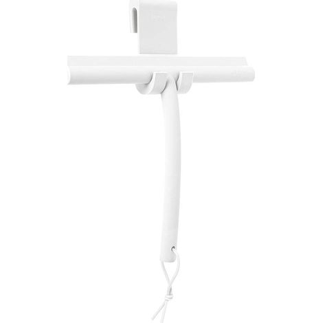 Raclette de Douche avec Support 24 cm de Large Raclette en Silicone pour Douche, Salle de Bain Blanc (1/4)