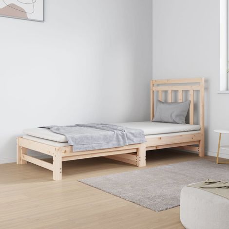 Lit coulissant sans matelas 2x(90x190) cm