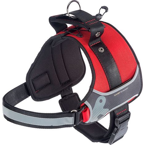 Ferplast HERCULES L Pettorina tecnica per cani con maniglia e bordi riflettenti. Vari colori e misure.. Variante - Misure: A: 54-65 cm B: 64-81 cm 40 mm - Rosso