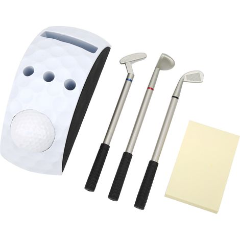 Dekorativer Golf-Stifthalter mit 3 Stiften, kleiner Stifthalter für den Schreibtisch (z. B. für Putting Green), Schreibtisch-Dekorationsaccessoire.