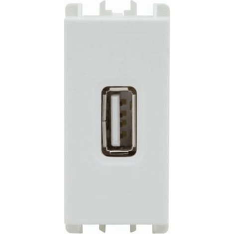 Alimentatore usb 5v 2.1a 1 modulo bianco urmet 10330.b