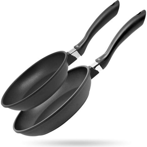 Lot de 2 poêles 24 cm et 28 cm sans PFAS Elo Alucast (1/5)